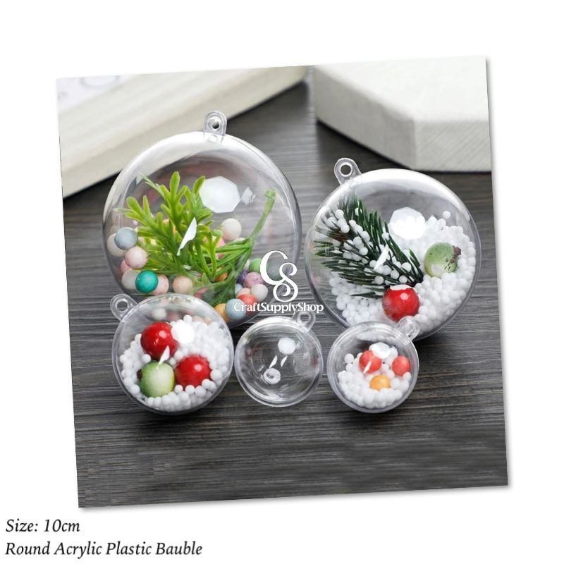 10cm Round Acrylic Ornament Baubles Ball