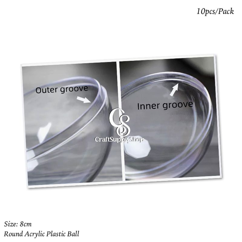 10cm Round Acrylic Ornament Baubles Ball