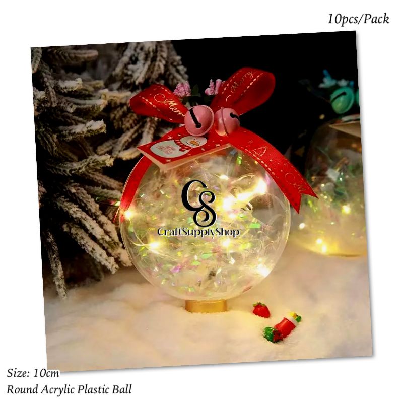 10cm Round Acrylic Ornament Baubles Ball