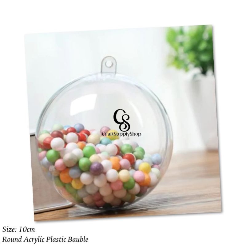 10cm Round Acrylic Ornament Baubles Ball