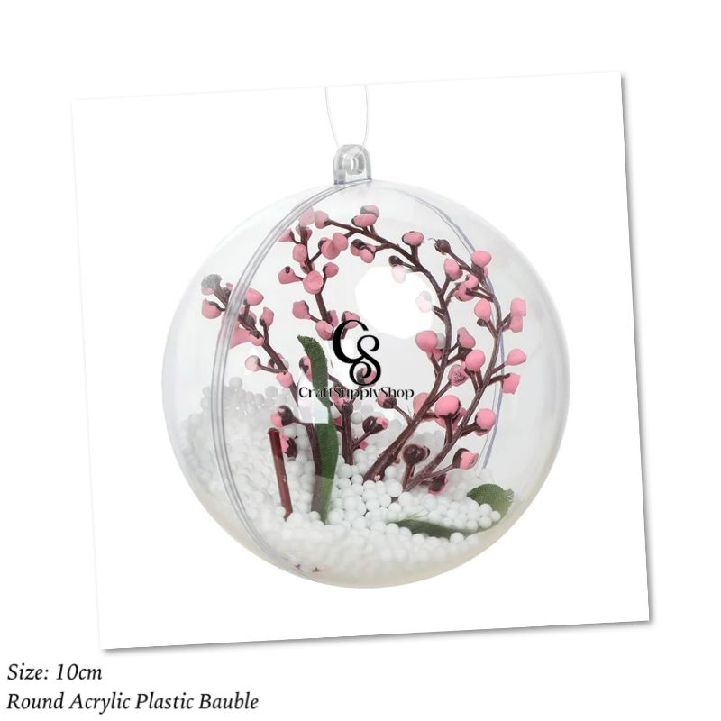 10cm Round Acrylic Ornament Baubles Ball