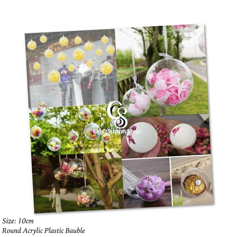 10cm Round Acrylic Ornament Baubles Ball