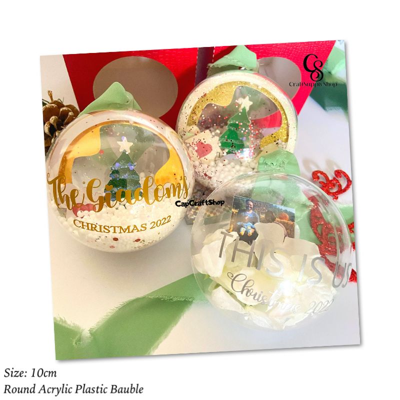 10cm Round Acrylic Ornament Baubles Ball