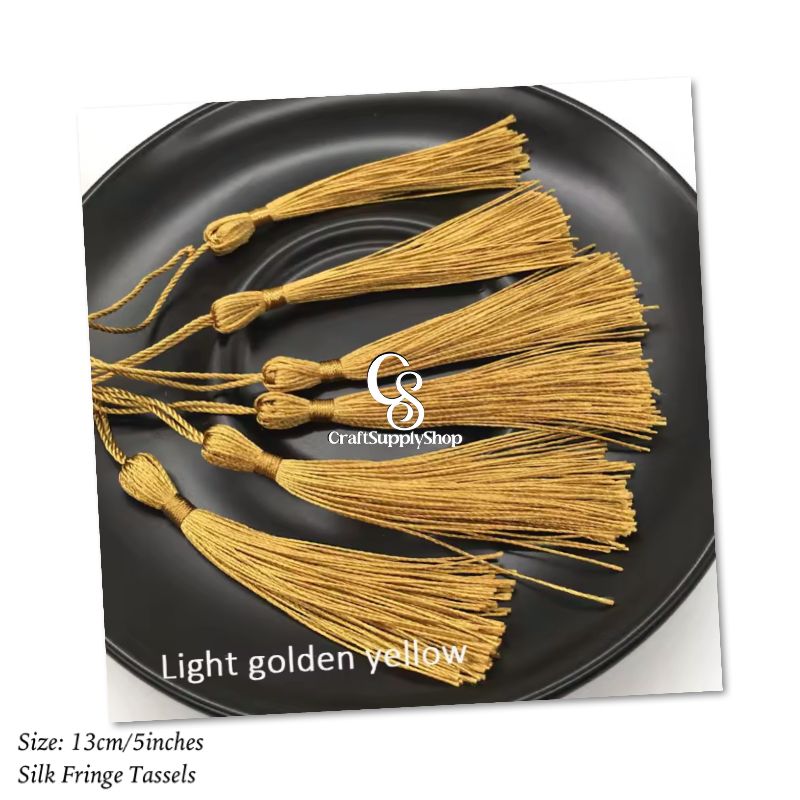 13cm 5inch Long Silk Tassel Fringe Brush Sewing Accessories Tassel Fringe Trim Pendant for Curtains Jewelry DIY Home Tassel