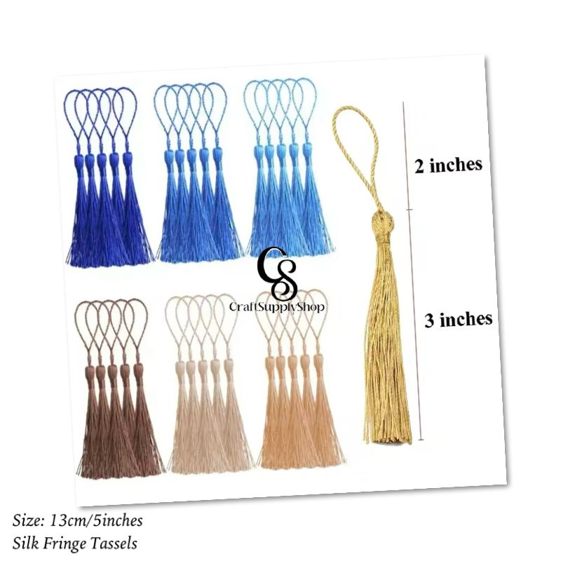 13cm 5inch Long Silk Tassel Fringe Brush Sewing Accessories Tassel Fringe Trim Pendant for Curtains Jewelry DIY Home Tassel