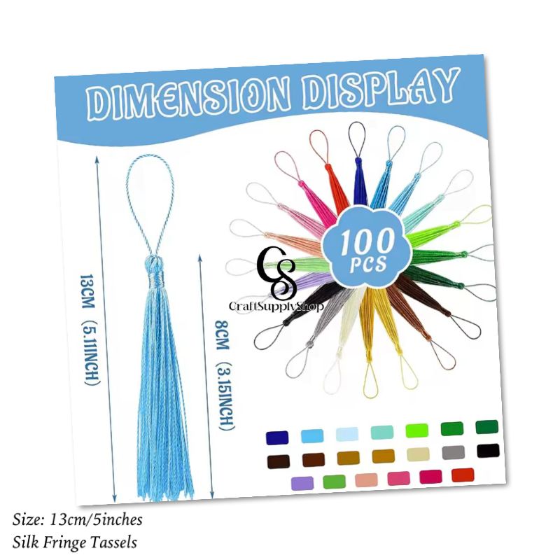 13cm 5inch Long Silk Tassel Fringe Brush Sewing Accessories Tassel Fringe Trim Pendant for Curtains Jewelry DIY Home Tassel