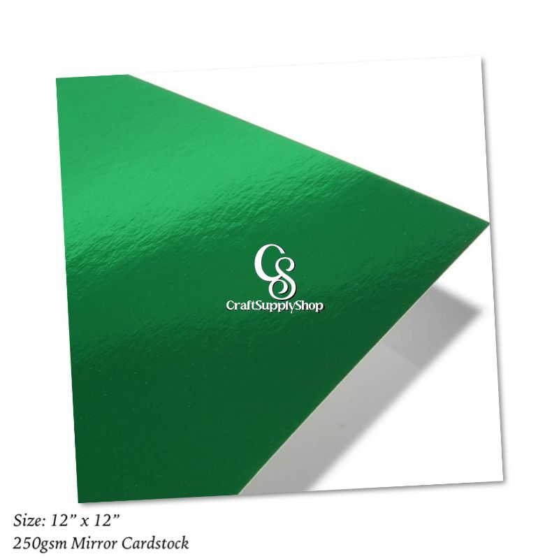 250gsm Mirror Green Cardstock (1) 250gsm Mirror Green Cardstock