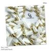 White 3.6cm Suede Gold Cap Tassels