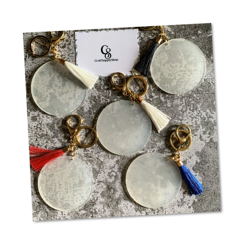 3inch Acrylic blank Lobster Clasp Keychain 360 Lobster Claw Clasp Keychain, CraftSupplyshop Swivel Clasps Hook Metal Key Ring Loop Key with Flat Split Ring Swivel Clasps for Jewelry Keychain DIY Crafts Making