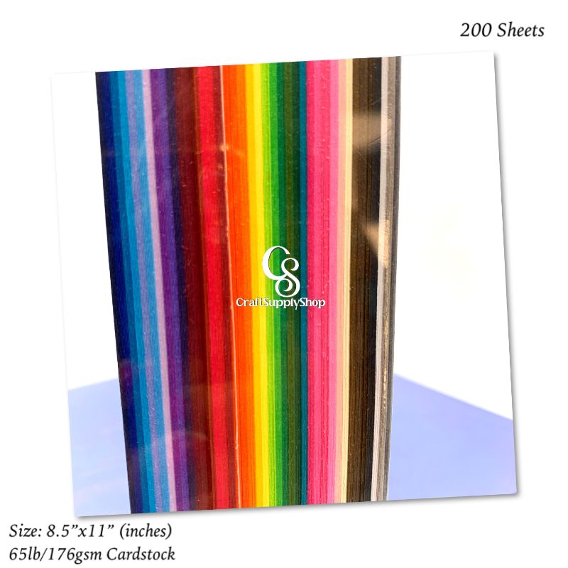 65lb 176gsm Cardstock 200pcs Pack (4) 65lb 176gsm Cardstock 200pcs Pack