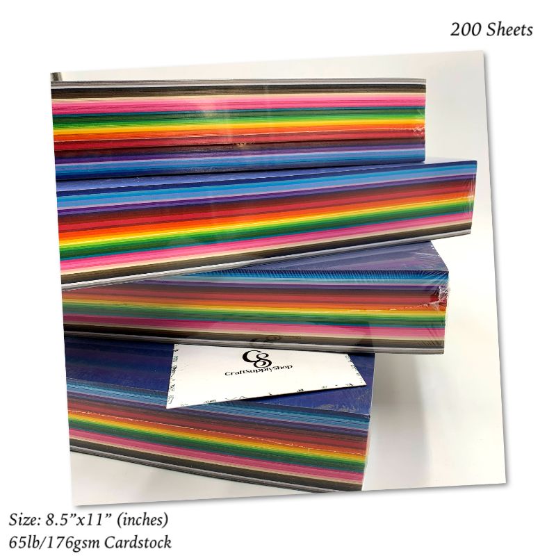 65lb 176gsm Cardstock 200pcs Pack (5) 65lb 176gsm Cardstock 200pcs Pack
