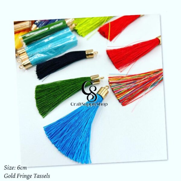 6cm Silk Fringe Tassel Earrings