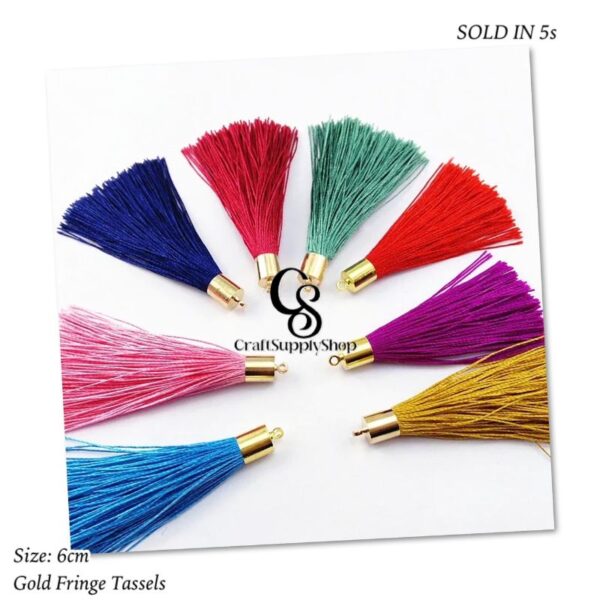 6cm Silk Fringe Tassel Earrings