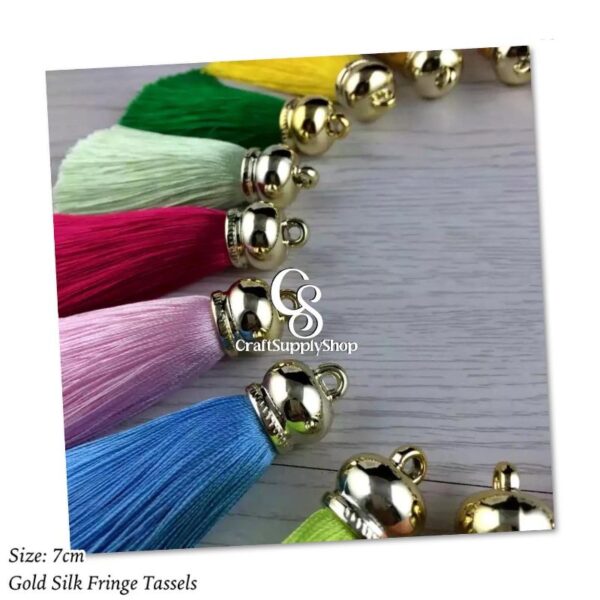 7cm Gold Fringe Silk Tassel