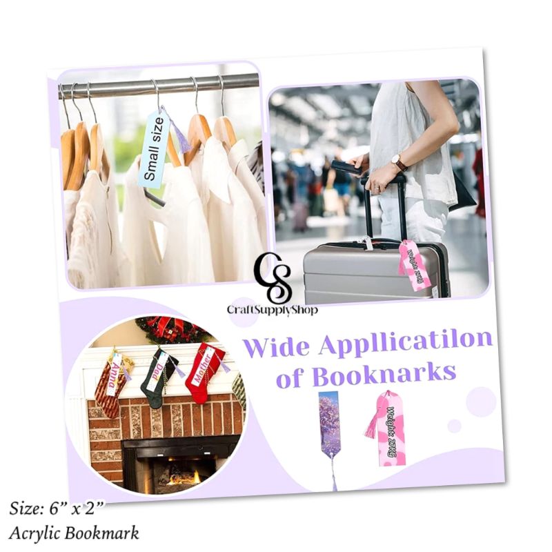 Blank Acrylic Bookmark 6inch by 2 inches