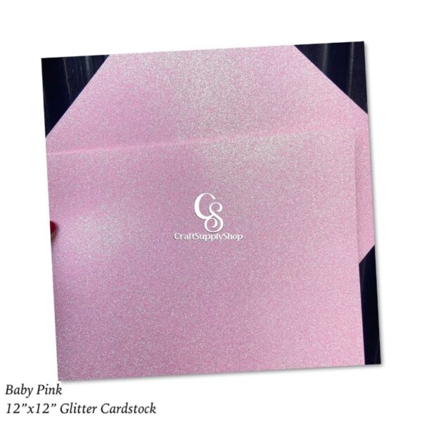 Baby Pink Glitter Cardstock 300gsm