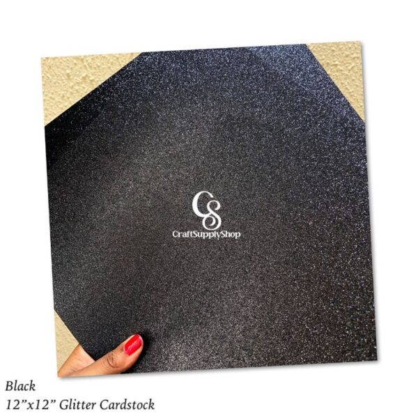 Black Glitter Cardstock 300gsm