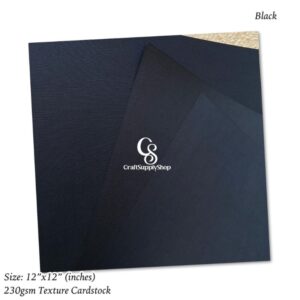 Black textured cardstock 230gsm