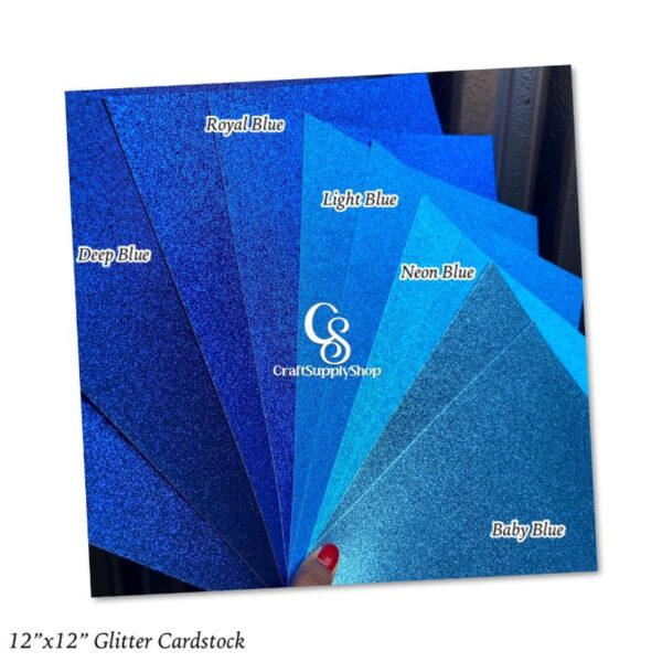 Blue Glitter Cardstock 300gsm