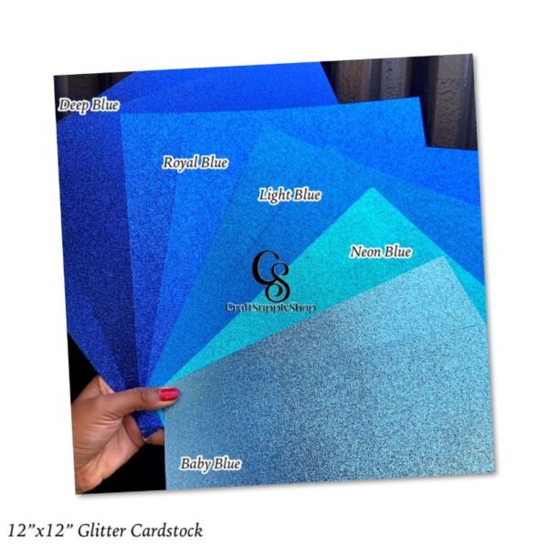 Blue Glitter Cardstock 300gsm