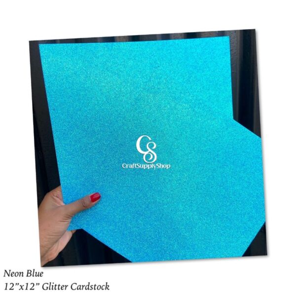 Blue Glitter Cardstock 300gsm