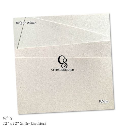 Bright white 300gsm glitter cardstock