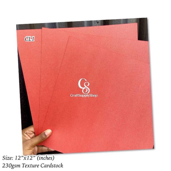 Coral Peach Texture 230gsm Card stock