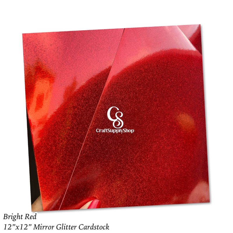 Bright Red Mirror Glitter Cardstock Bright Red Mirror Glitter Cardstock