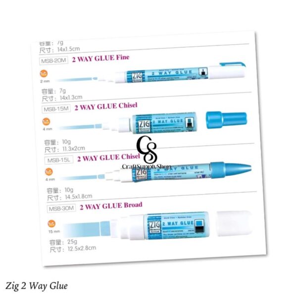 Chisel Tip Zig Kuretake 2 way glue