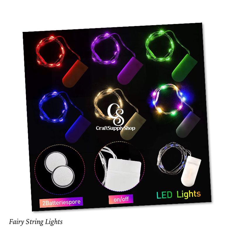 Fairy String Lights Battery Operated (3) LED String Lights, Mini String Lights, Battery Powered fairy light 2meter 3meter