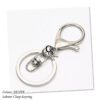 360 Lobster Claw Clasp Keychain, CraftSupplyshop Swivel Clasps Hook Metal Key Ring Loop Key with Flat Split Ring Swivel Clasps for Jewelry Keychain DIY Crafts Making