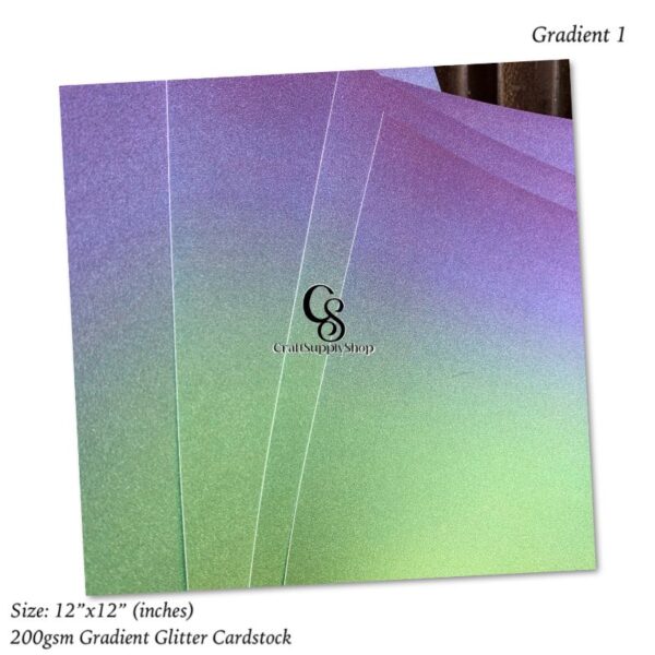 gradient 1 200gsm Glitter Cardstock