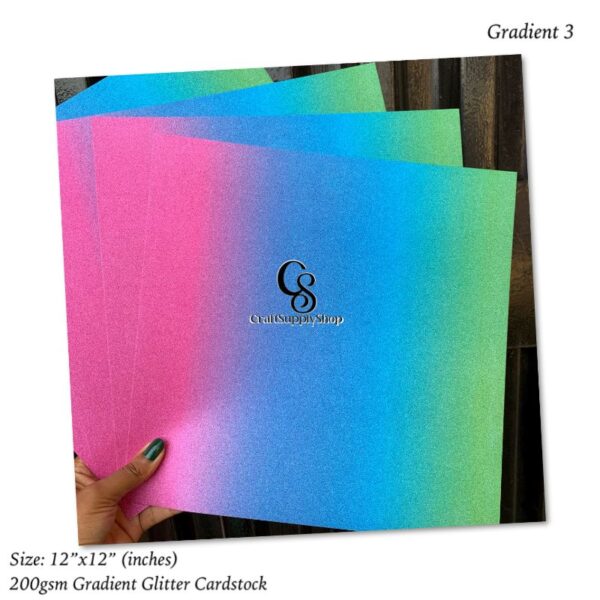 gradient 3 200gsm Glitter Cardstock