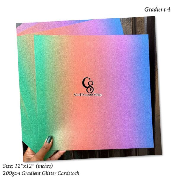 gradient 4 200gsm Glitter Cardstock