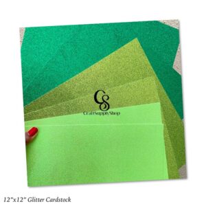 Green Glitter Cardstock 300gsm