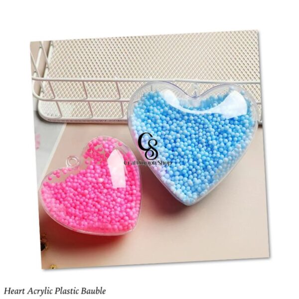 10cm 12cm Heart Acrylic Ornament Baubles Ball