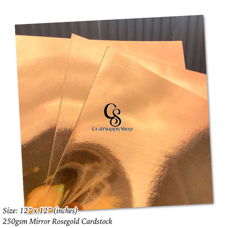 Mirror Rosegold Cardstock 250gsm