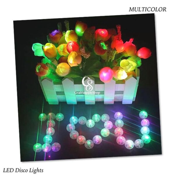 MULTICOLOR LED Disco Multicolor LED Balloon Light Flash Mini Round Ball Light Waterproof LED Flash Ball Lamp for Paper Lantern Bobo Balloon, Disco, Wedding Easter Birthday Party Decoration