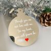 Mirror Acrylic Christmas Round Ornament