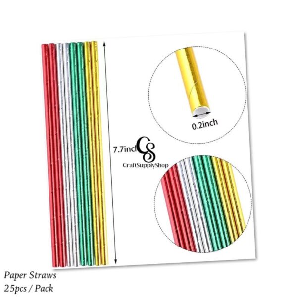 Metallic Foil Paper Straws