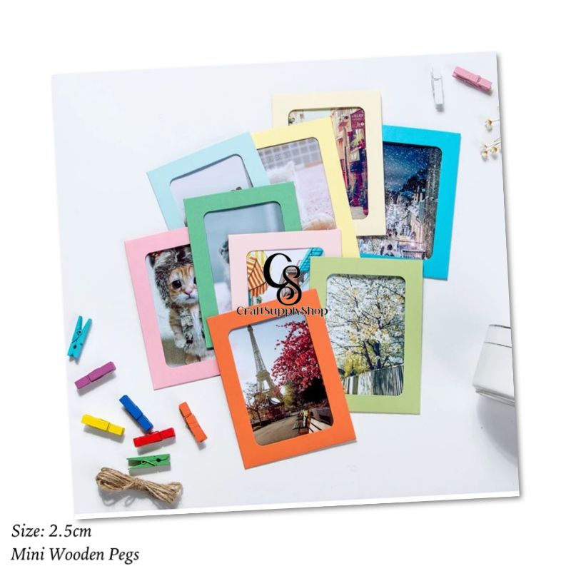 Mini Coloured Wooden Pegs (12) Mini Coloured Wooden Pegs