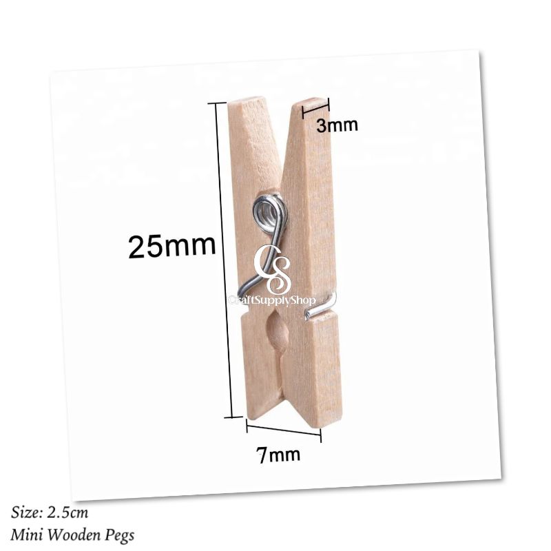 Mini Wooden Pegs (4) Mini Wooden Pegs
