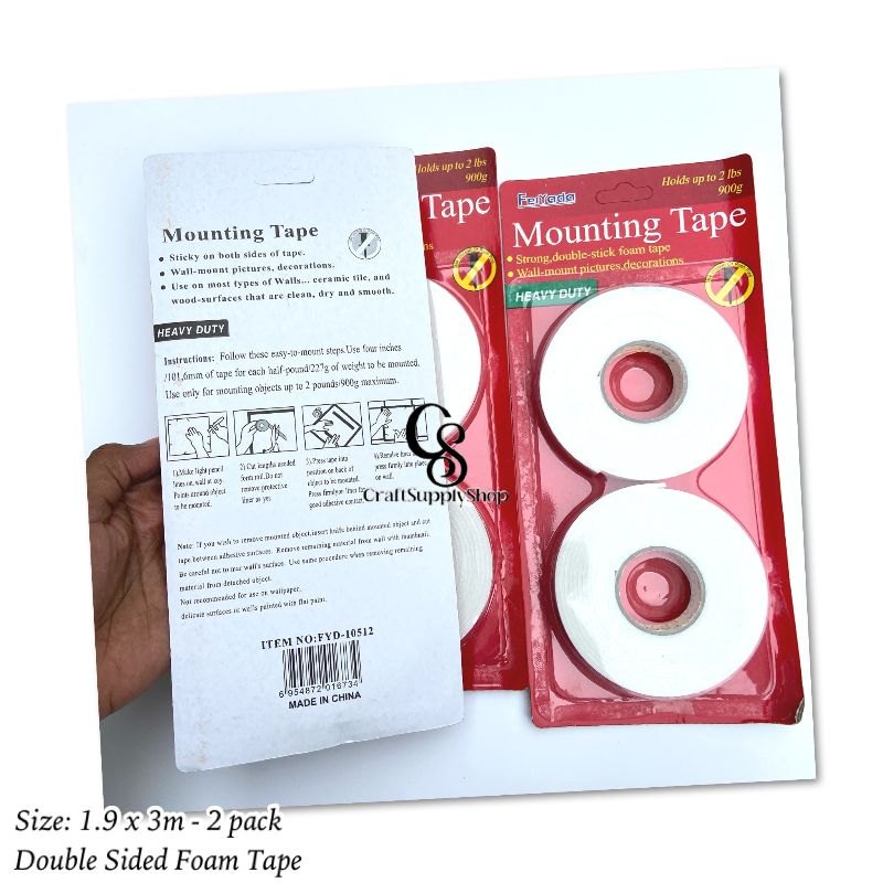 Mounting Double sided foam tape 2 pack (2) Mounting Double sided foam tape 2 pack