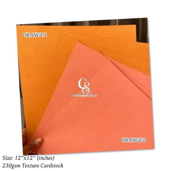 ORANGE Texture 230gsm Cardstock