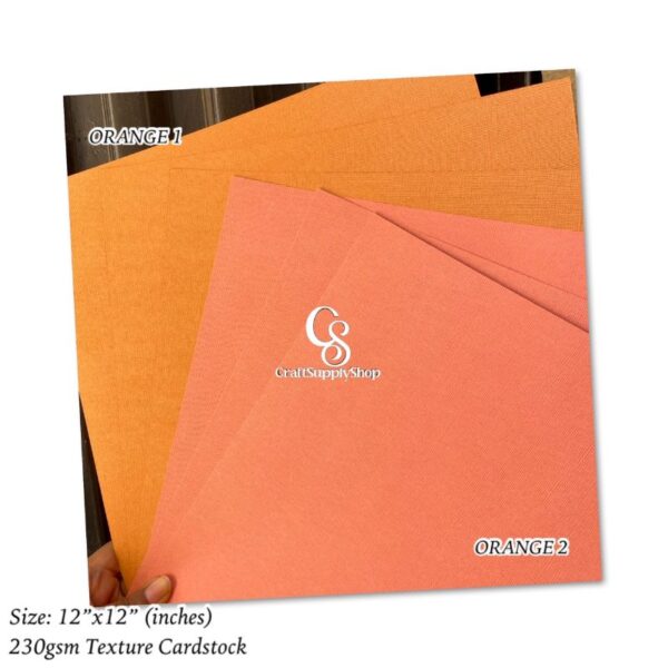 ORANGE Texture 230gsm Cardstock