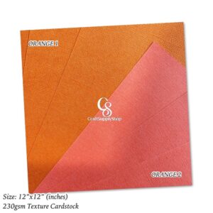 ORANGE Texture 230gsm Cardstock