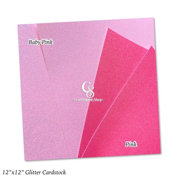 Pink Glitter Cardstock 300gsm