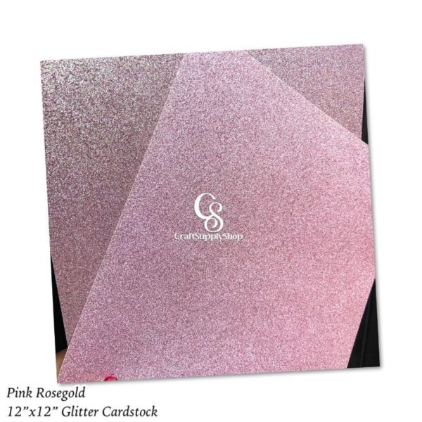 Rosegold Glitter Cardstock 300gsm