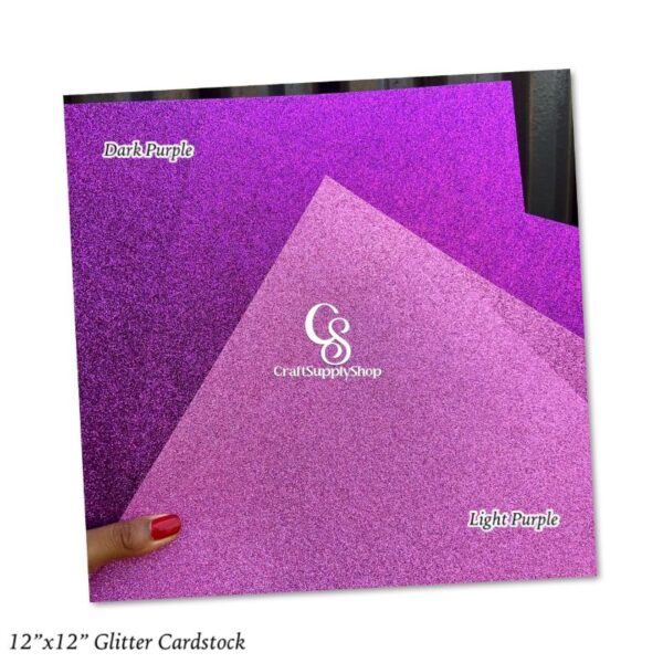 Purple Glitter Cardstock 300gsm