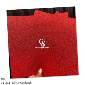 Red Glitter Cardstock 300gsm